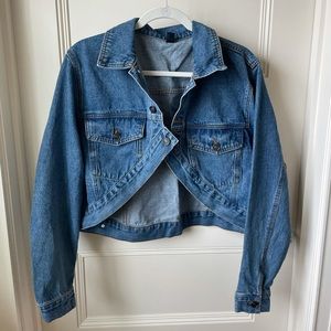 Front Cropped Denim Jacket